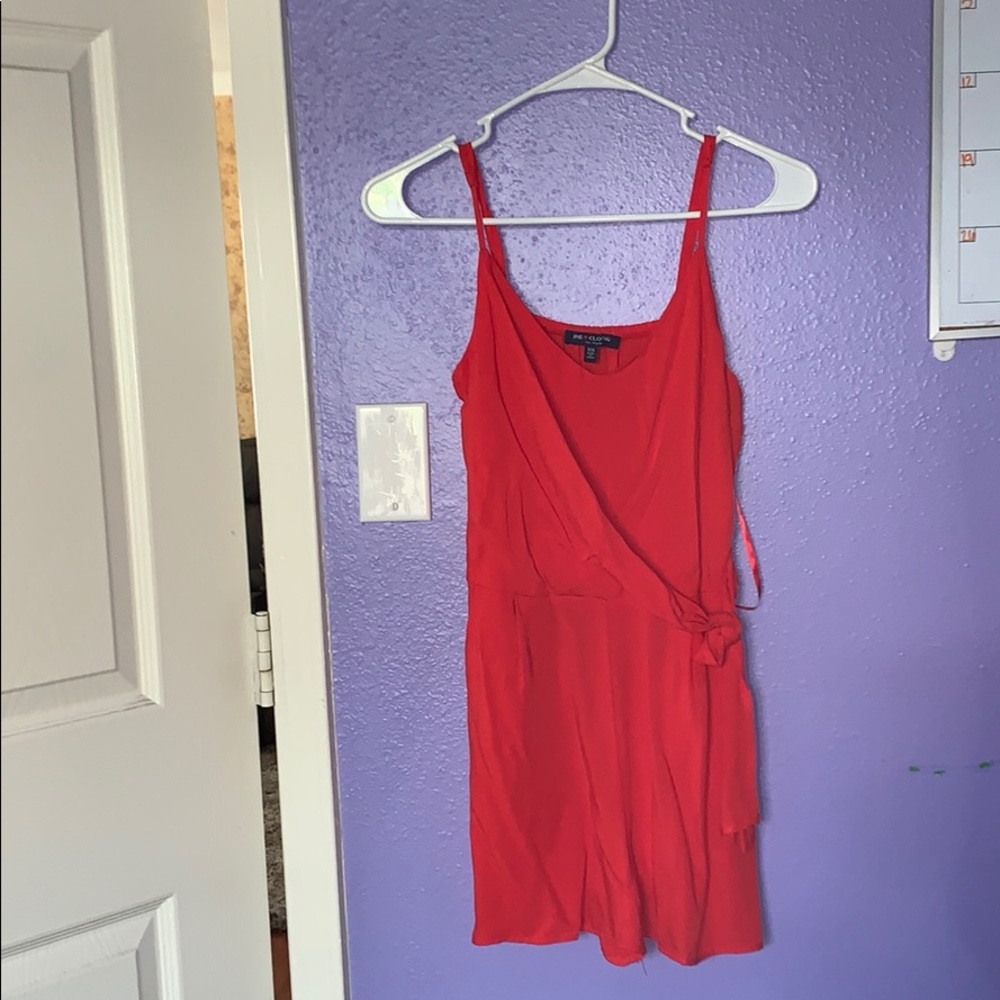 orange reddish romper